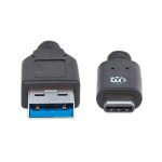 CABLE USB-A/USB-C MANHATTAN M/M 1M NEGRO BOLSA 353373 - Imagen 3