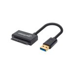 ADAPTADOR USB-A/ SATA 2,5"  MANHATTAN 5GBPS/48BIT NEGRO 130424