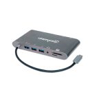 HUB USB-C 3.2 MANHATTAN 7 EN 1 VGA/SD/RJ45 GRIS 152808 - Imagen 2