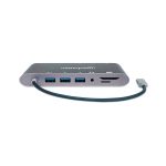 HUB USB-C 3.2 MANHATTAN 7 EN 1 VGA/SD/RJ45 GRIS 152808 - Imagen 4