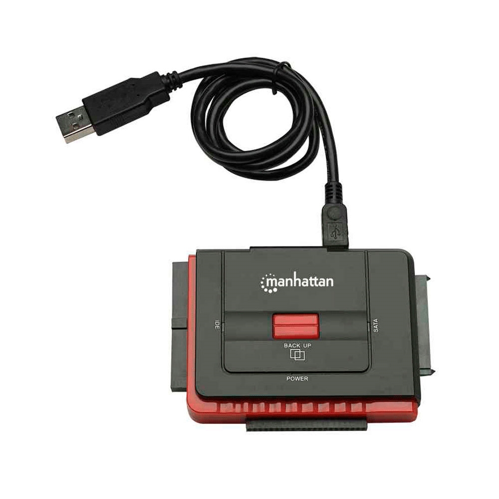 fastrax_97796_69306fb2c3636.jpg ADAPTADOR USB-A/SATA/IDE MANHATTAN 1.5 GBPS/48 BIT NEGRO 179195 - Imagen 1
