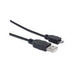 CABLE USB-A/MICRO-B MANHATTAN M/M 1.8M NEGRO BOLSA 307178 - Imagen 2
