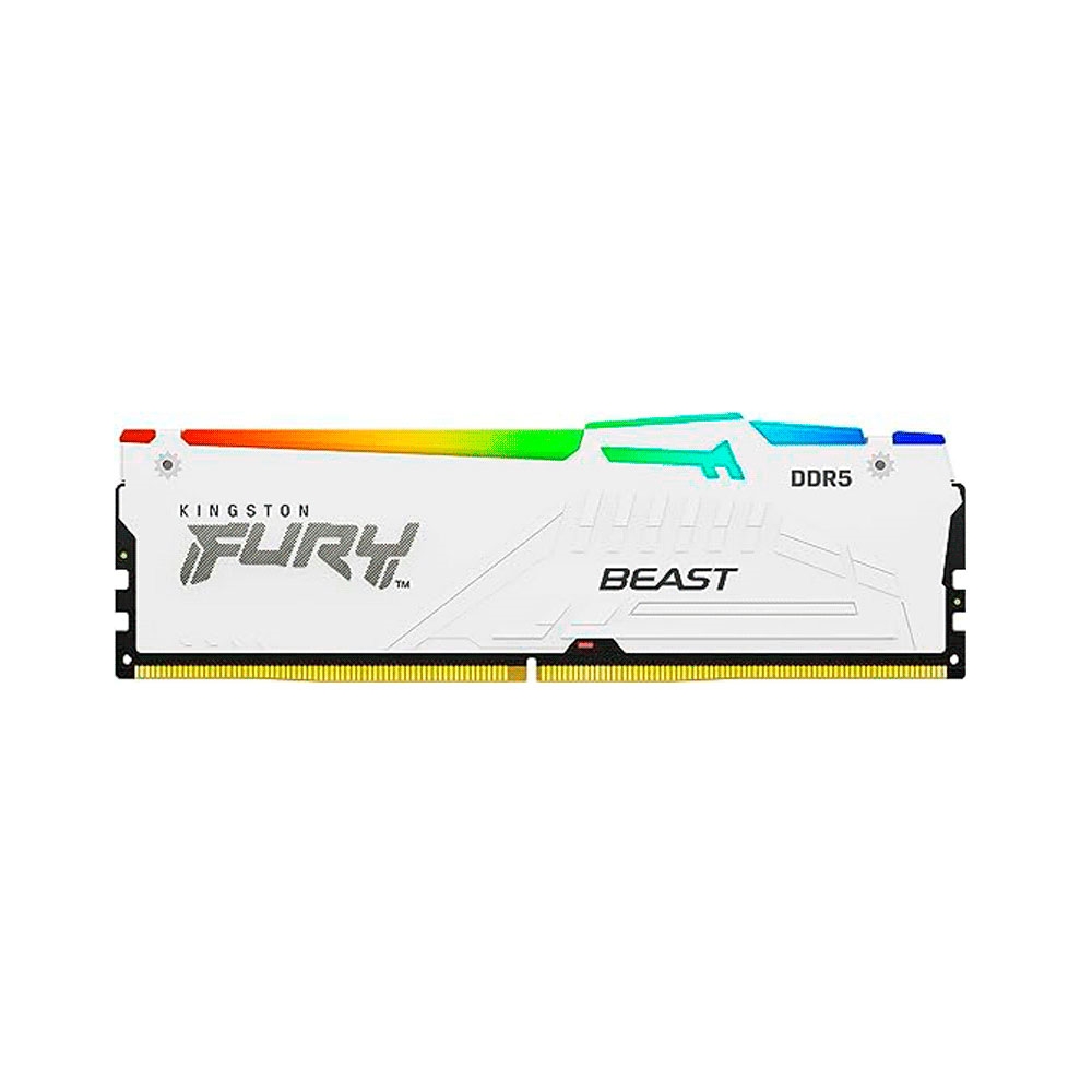fastrax_98175_6930700addb87.jpg MEMORIA RAM DDR5 32GB 6000 KINGSTON FURY BEAST WH KF560C36BWEAK2-32 RGB XMP - Imagen 1
