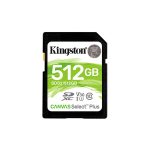 MEMORIA SD KINGSTON 512GB CANVAS SELECT PLUS SDXC CLASS 10 SDS2/512GB 100/85