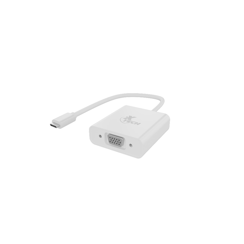 fastrax_104593_697e110fb7a88.jpg ADAPTADOR USB-C/VGA M/H XTECH XTC-551 FHD/BLANCO - Imagen 1