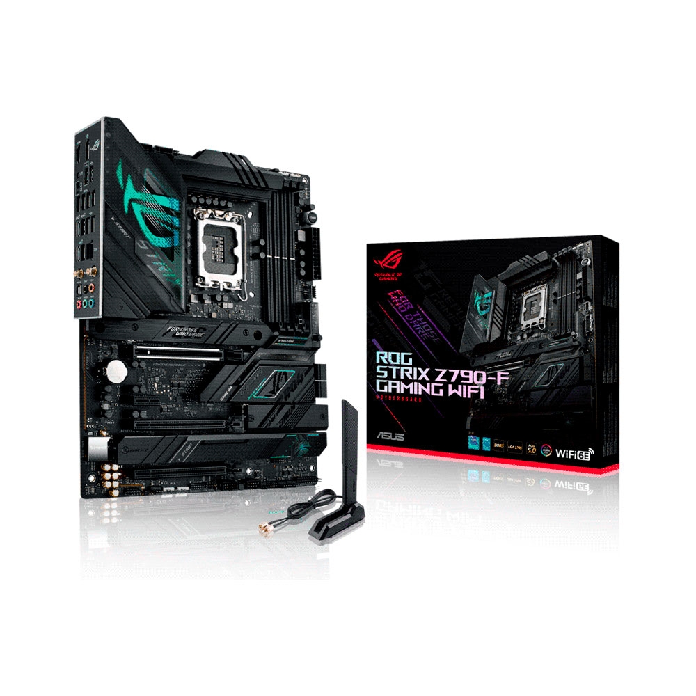 fastrax_88923_695e88aa7ef0c.jpg PLACA MADRE ASUS 1700 ROG STRIX Z790-F GAMING WIFI S/R/HDMI/DP/4M2/DDR5/USB3.2/ATX/AURA - Imagen 1