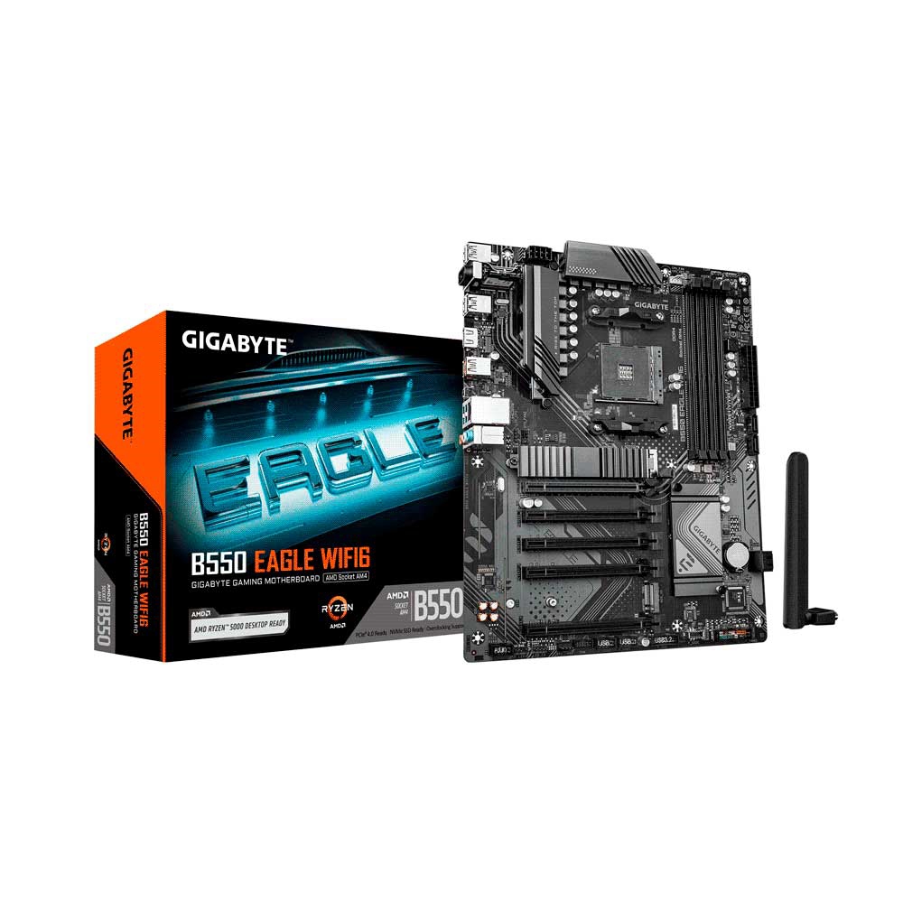 fastrax_128445_6999dc7e56bb2.jpg PLACA MADRE GIGABYTE AM4 B550 EAGLE WIFI6 S/R/HDMI/2M2/DDR4/USB3.2/ATX - Imagen 1