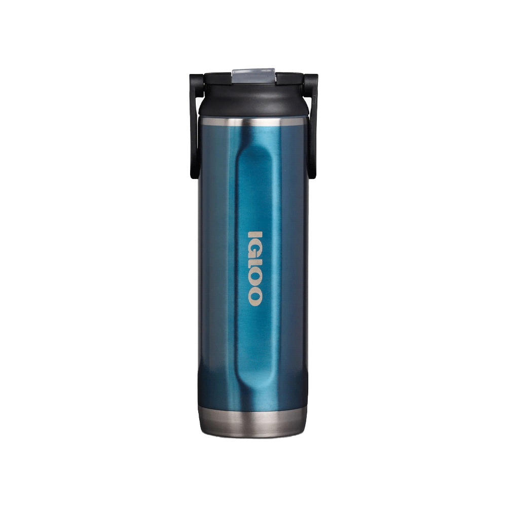 fastrax_101233_69c2c8e6b9994.jpg BOTELLA TERMICA IGLOO 600ML AZUL MODERNO C/MANIJA 71086 - Imagen 1