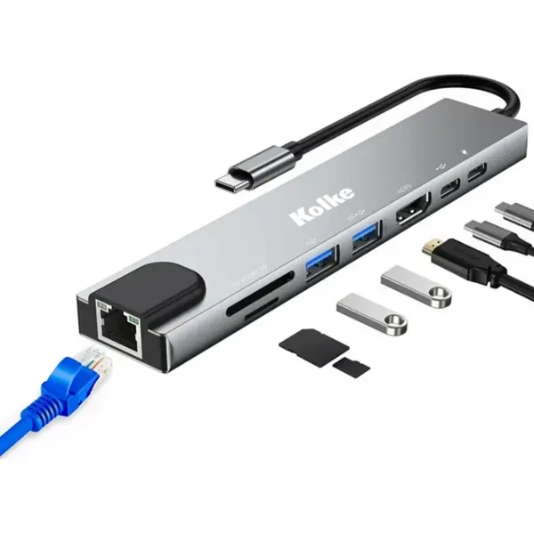 131198__600__600__HUB-KOLKE-USB-C-8-EN-1-KCH-681 HUB USB C 8 EN 1 KCH-681 KOLKE - Imagen 1