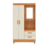 ROPERO CAPELA CECILIA 2PZ 2 CAJ CINAMOMO/OFF WHITE