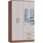 ROPERO 4 PT TOQUIO CON ESPEJO MACADAMIA/BLANCO