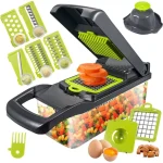 MANDOLINA C/ DEPOSITO Y ACCESORIOS DE CORTE 14 PCS