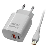 CARGADOR ECOPOWER EP-7022 USB-A+USB-C 20W