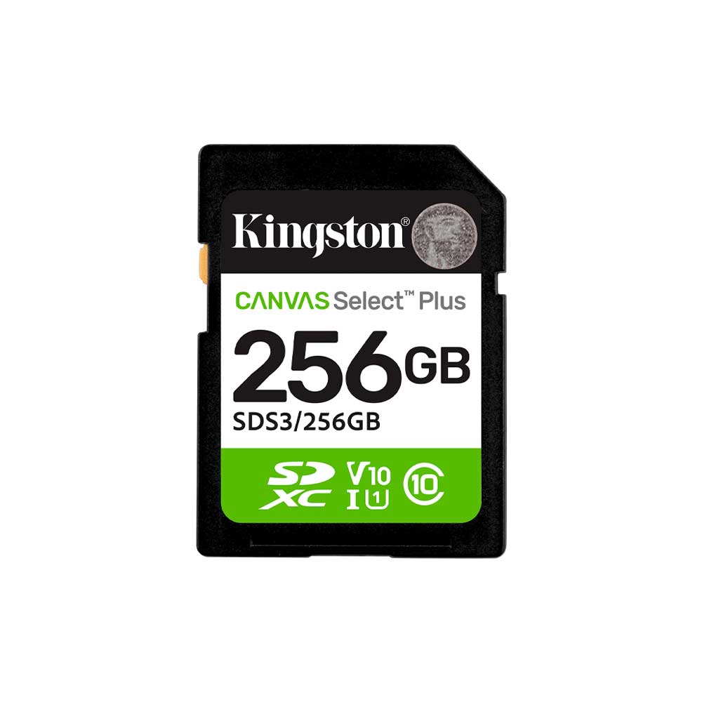fastrax_131117_69d592ed56f6b.jpg MEMORIA SD KINGSTON 256GB SDS3/256GB 150 CANVAS SELECT PLUS CLASS 10 - Imagen 1