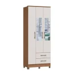 ROPERO 3 PTZ MOSCOU MACADAMIA/BLANCO