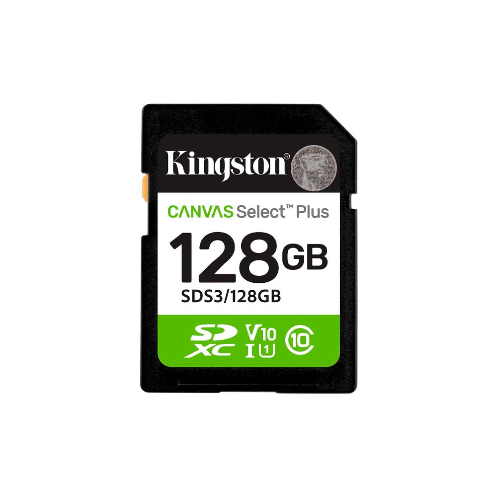 fastrax_130967_6a01a027e5725.jpg MEMORIA SD KINGSTON 128GB SDS3/128GB 150 CANVAS SELECT PLUS CLASS 10 - Imagen 1