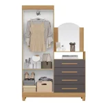 ROPERO COMODA CAPRI NATURE/TITANIUM - Imagen 2
