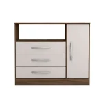 COMODA MULTIUSO ABBA NT5075 NOTAVEL NOGAL TREND | OFF WHITE