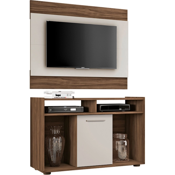 MKP033871__600__600__RACK-C-PANEL-COMBO-SHOW-NOTAVEL-NOGAL-TREND_OFF-WHITE-ABBA RACK CON PANEL COMBO SHOW NOT FRE TRE/OW - Imagen 1