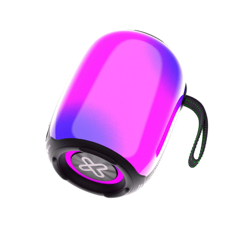 fastrax_114240_6a42e29cf2595.jpg PARLANTE KLIP ZOUNDFIRE 12W KBS-250BK BT/BAT/IPX6/TWS/AUX/LED/NEGRO - Imagen 1