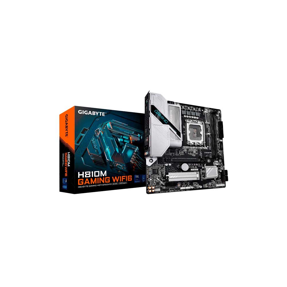 fastrax_121194_6a3fc119c8347.jpg PLACA MADRE GIGABYTE 1851 H810M GAMING WIFI6 DDR5 S/R/HDMI/DP/M2/USB/WIFI/MATX - Imagen 1