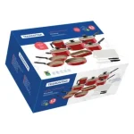 JUEGO DE OLLAS 12 PZAS NEW TURQUIA ROJO