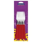 TENEDOR P/MESA ROJO NEW KOLOR BLISTER X12 - Imagen 2
