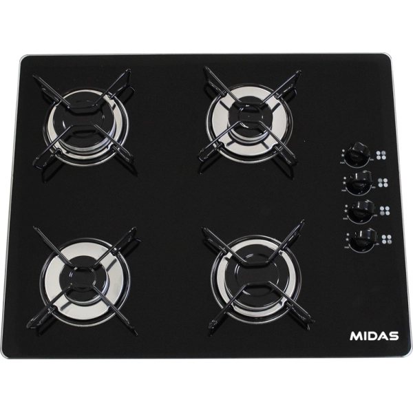 92371__600__600__ANAFE-A-GAS-MIDAS-EMPOTRABLE-4-HORNALLAS-NEGRO-VIDRIO-TEMPLADO-B2 ANAFE A GAS MIDAS EMPOTRABLE 4 HORNALLAS NEGRO VIDRIO TEMPLADO - Imagen 1