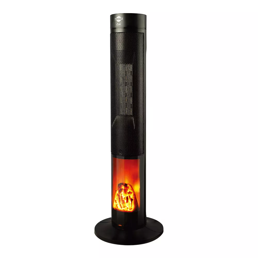 EDTEFLAME.jpg ESTUFA TORRE TOKYO FLAME DIGITAL CON FUNCION VENTILADOR C/CONTROL Y TIMER 8 HS 2 - Imagen 1