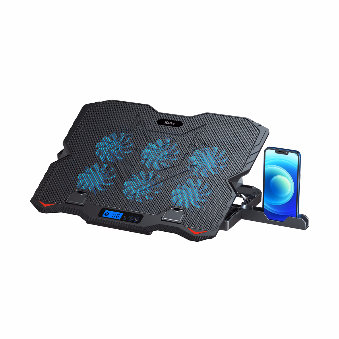 PSYKSrRLVYumSB9UyC8CaCKsJE Soporte Cooler para Notebook 6 ventiladores y soporte para celular KVC-770 - Imagen 1