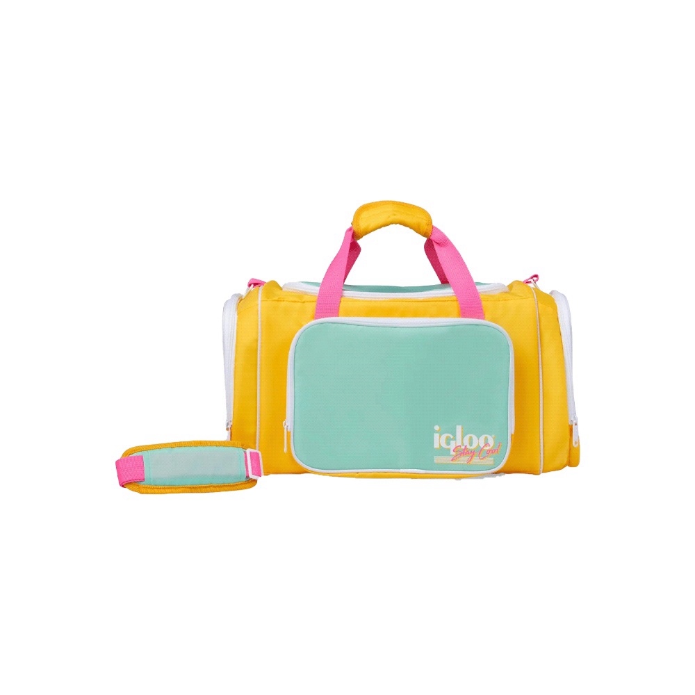 fastrax_105194_6a551324448eb.jpg BOLSA TERMICA IGLOO 24 LATAS DUFFEL RETRO AMARILLO 60965 - Imagen 1