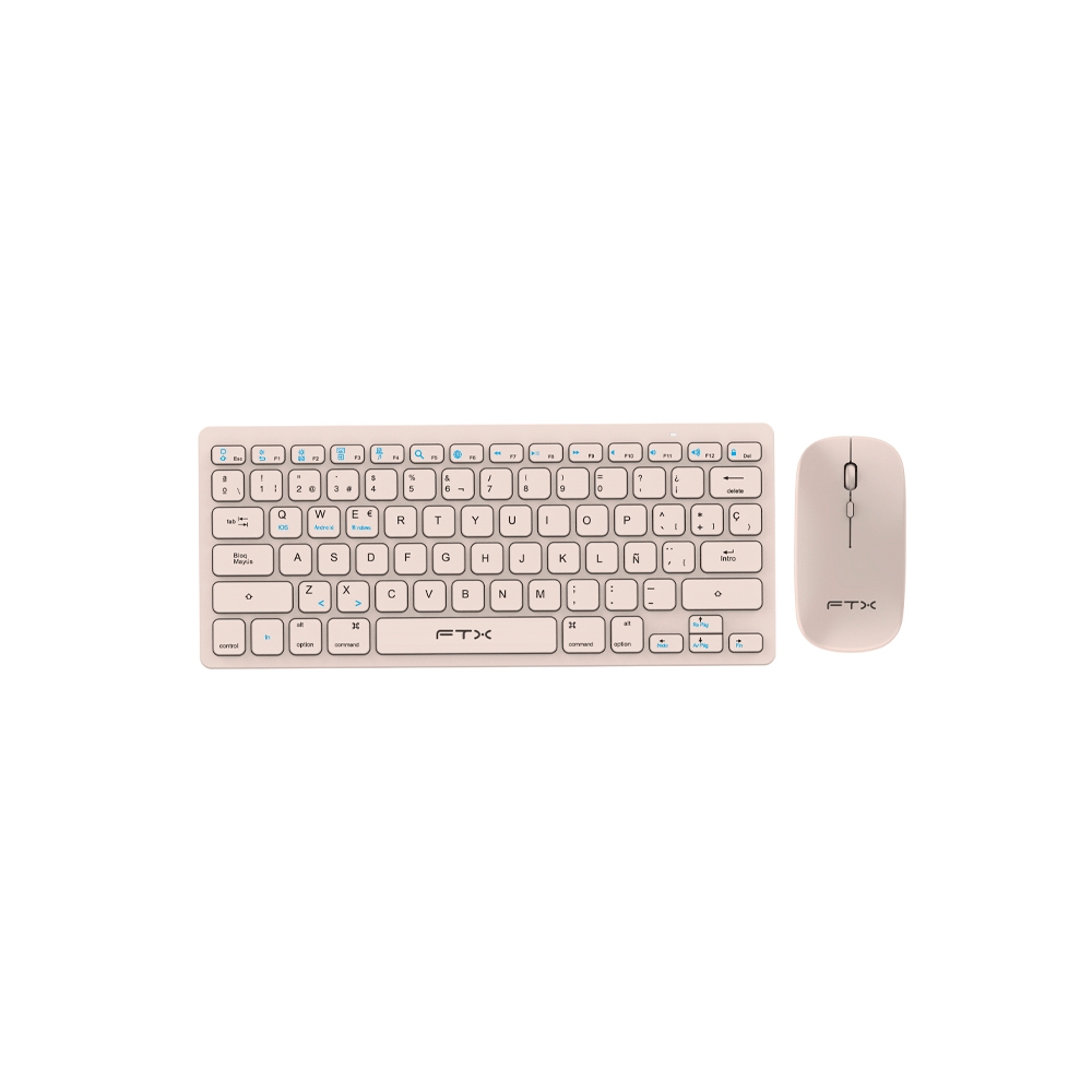 fastrax_106047_6a615a348605c.jpg TECLADO + MOUSE FTX WIRELESS FTXGK03 PORT/GOLD - Imagen 1