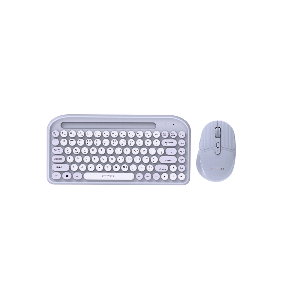 fastrax_106054_6a615a35cf466.jpg TECLADO + MOUSE FTX WIRELESS DUAL-MODE FTXGK01 ESPAÑOL/POP/LILA - Imagen 1