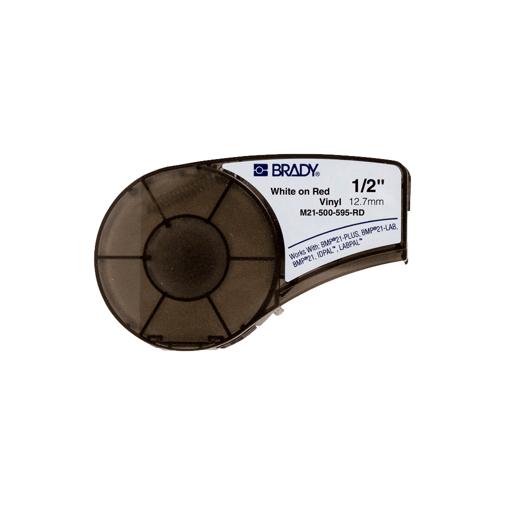 fastrax_10610_6a566338c682e.jpg CONSUMIBLE BRADY CART.BMP21 (142795) M21-500-595-RD VIN.IND.OUT-ROJO-12.70MM X 6.40 METROS - Imagen 1