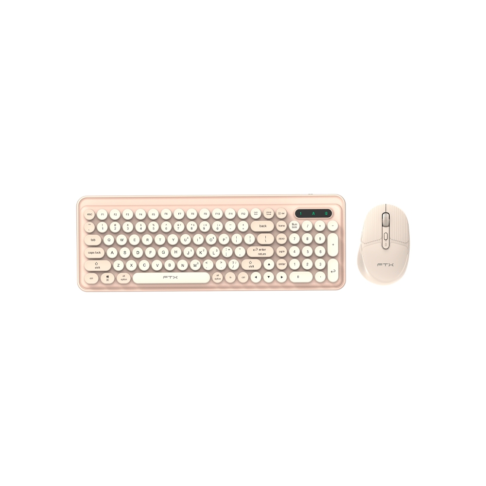 fastrax_106139_6a615a422fdc6.jpg TECLADO + MOUSE FTX WIRELESS DUAL-MODE FTXGK02 ESP/GOLD - Imagen 1