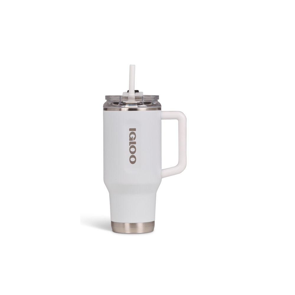 fastrax_108072_6a4f84bc15421.jpg VASO TERMICO IGLOO 950ML BLANCO C/PAJITA 71221 - Imagen 1
