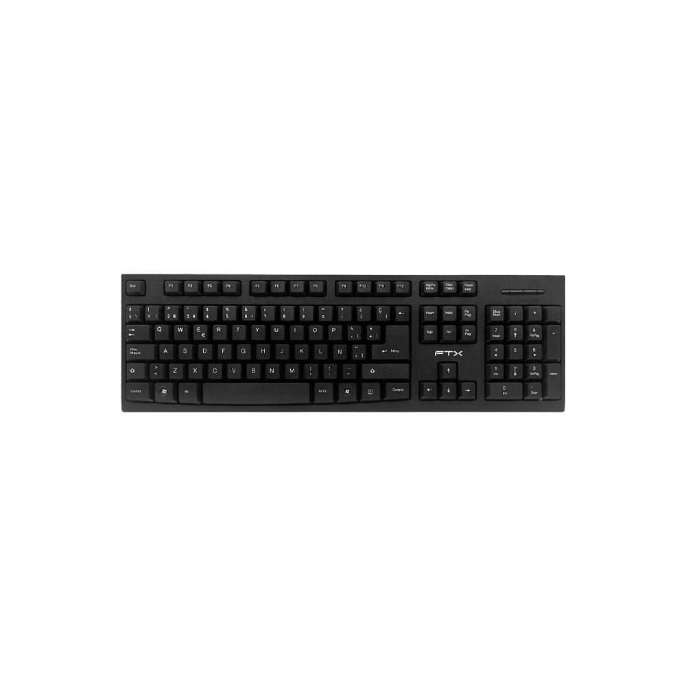 fastrax_108720_6a615a603c9c1.jpg TECLADO FTX USB FTXK566S NUMERICO/ESPAÑOL/NEGRO - Imagen 1