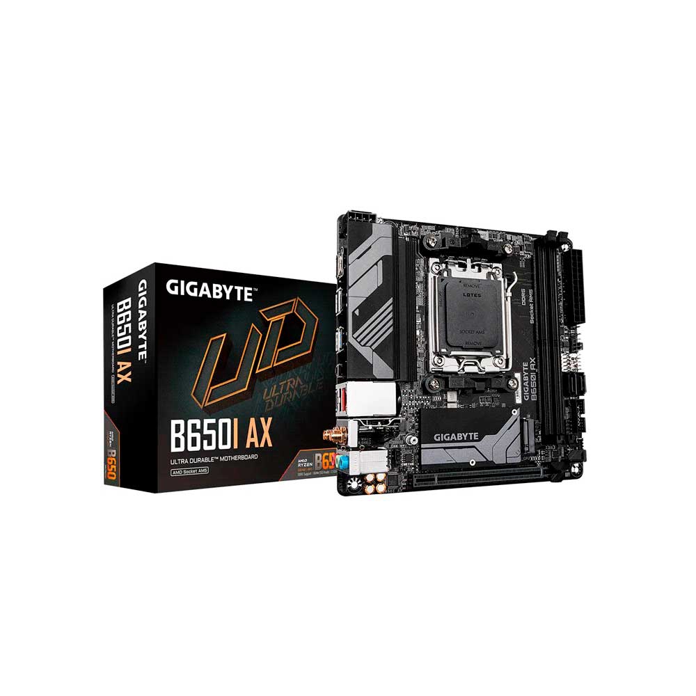 fastrax_112857_6a551319cda0e.jpg PLACA MADRE GIGABYTE AM5 B650I AX DDR5 GIGABYTE S/R/HDMI/DP/M2/WIFI/USB3.2/MI-ITX - Imagen 1