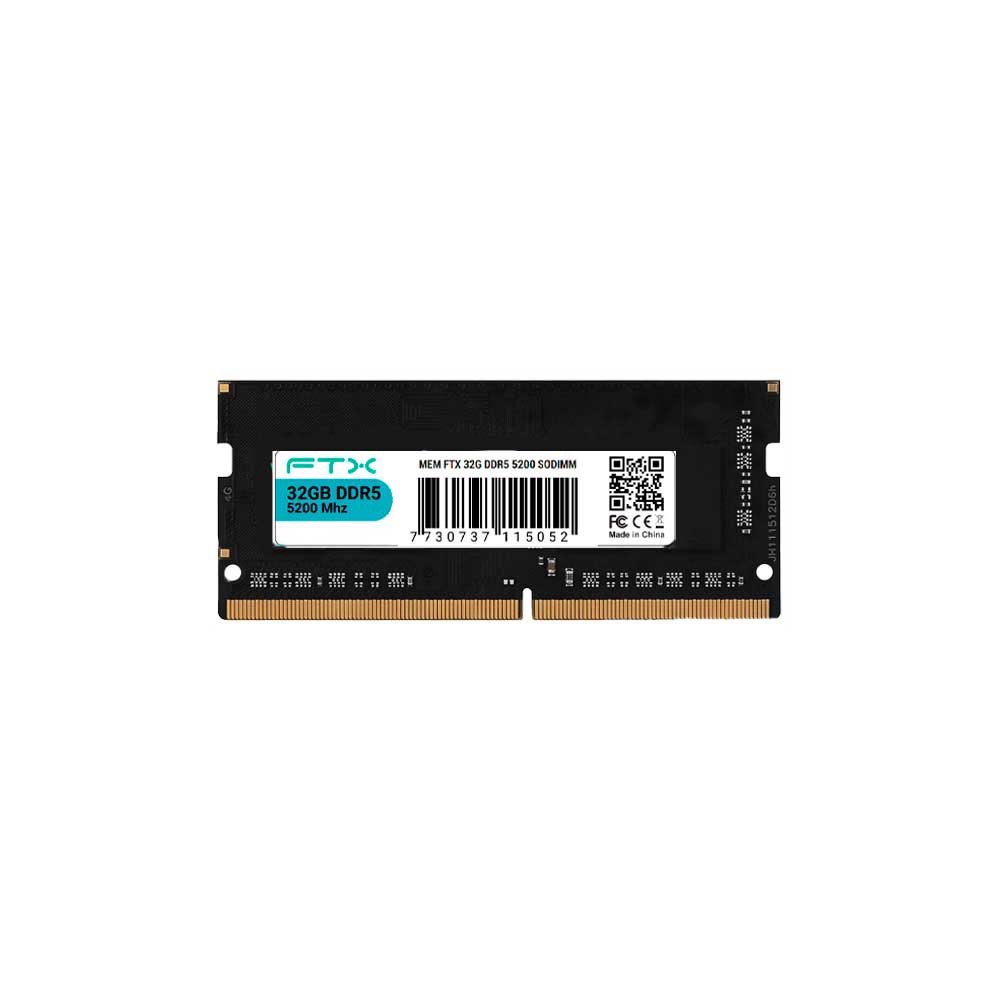 fastrax_115056_6a615b338165b.jpg MEMORIA RAM P/NB DDR5 32GB 5200 FTX 115052 - Imagen 1