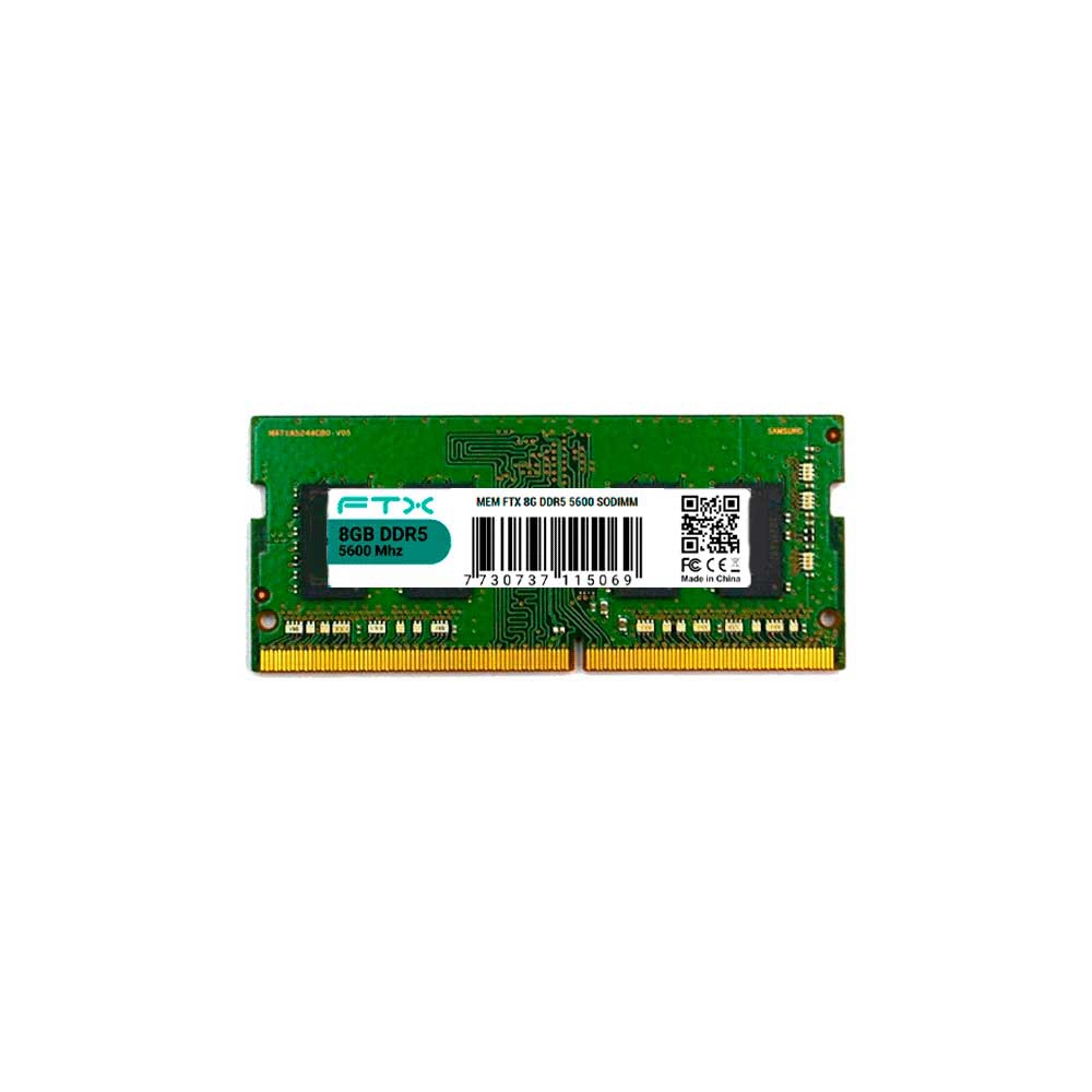 fastrax_115063_6a615b362e338.jpg MEMORIA RAM P/NB DDR5 8GB 5600 FTX 115069 - Imagen 1