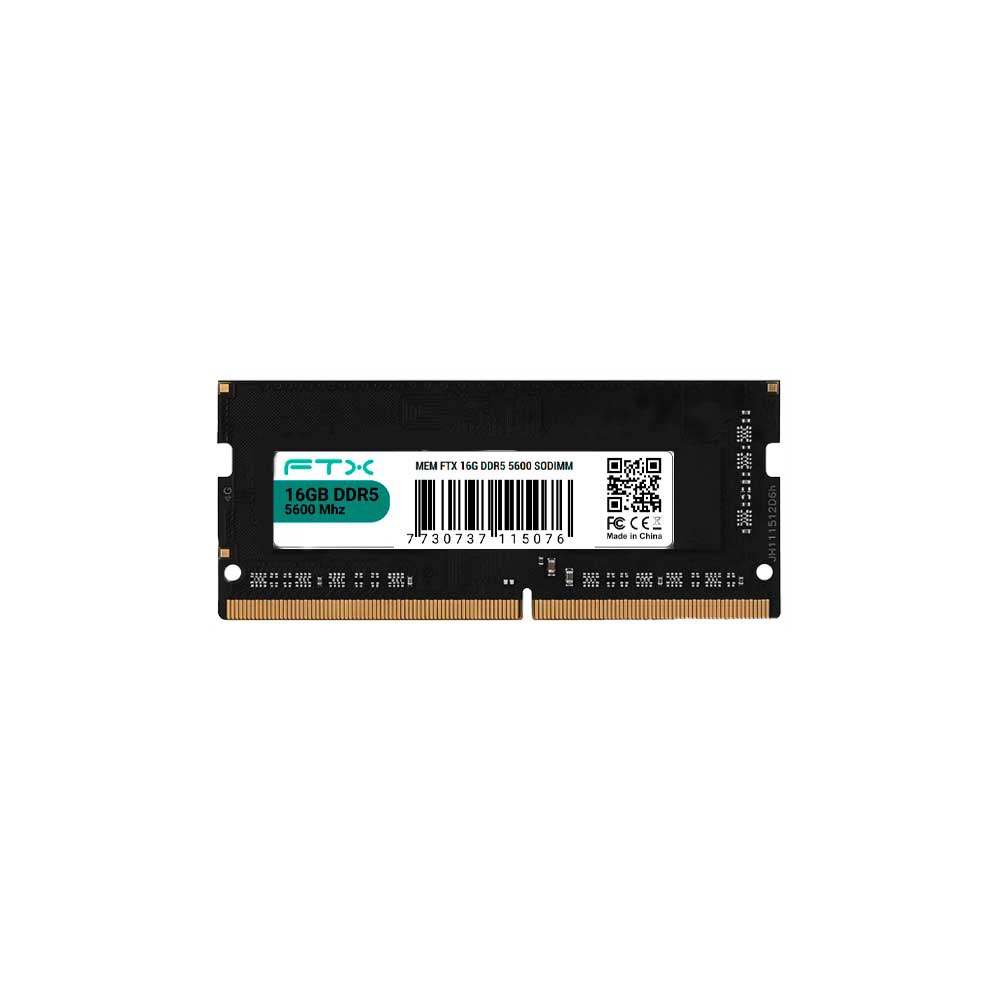 fastrax_115070_6a615b389a48c.jpg MEMORIA RAM P/NB DDR5 16GB 5600 FTX 115076 - Imagen 1