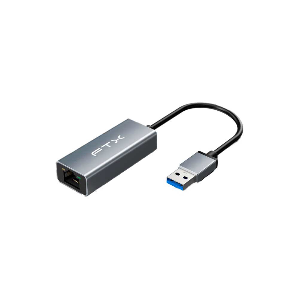 fastrax_115605_6a615b6029fb2.jpg ADAPTADOR USB-A 3.0 - RJ-45 M/H FTX-AML1000-AG 1GBPS/GRIS - Imagen 1