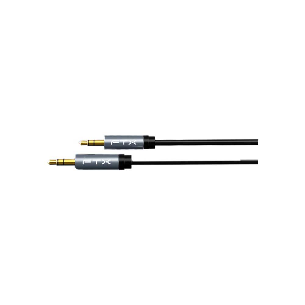 fastrax_115780_6a615b819cb8e.jpg CABLE DE AUDIO AUXILIAR 1M FTX-AV311-P11GN-SG1 NEGRO BOLSA - Imagen 1