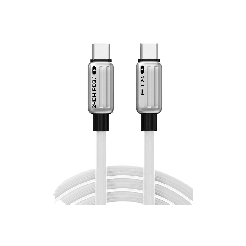 fastrax_120913_6a615ba155ad8.jpg CABLE USB-C M/M 2M FTX-CM240-ZSW2 240W/480MBPS/5A/48V/IPHONE BLANCO - Imagen 1