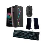 GABINETE KIT FTX271R C/FUENTE 500W MOUSE+TECL+SPK+LATERAL TRANSP MATX/MITX