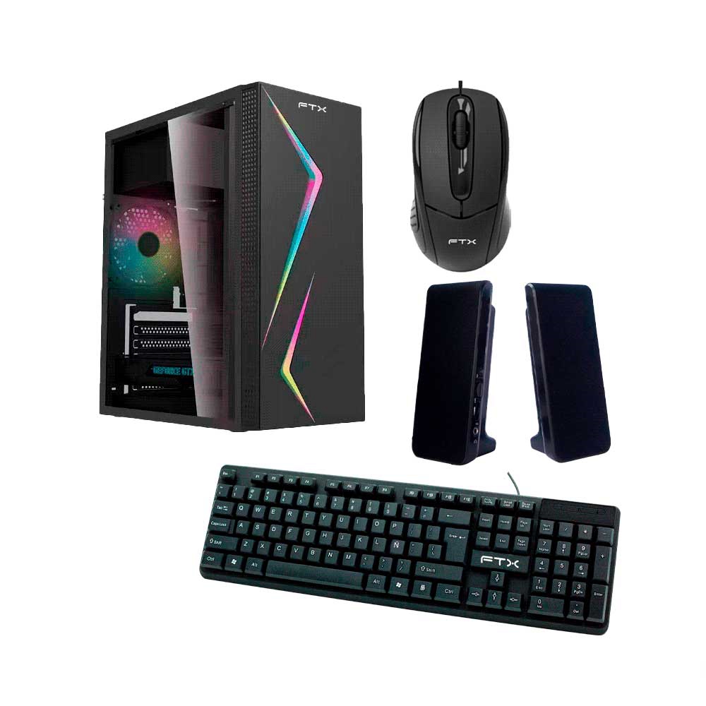 fastrax_121002_6a615bb47d6ed.jpg GABINETE KIT FTX271R C/FUENTE 500W MOUSE+TECL+SPK+LATERAL TRANSP MATX/MITX - Imagen 1