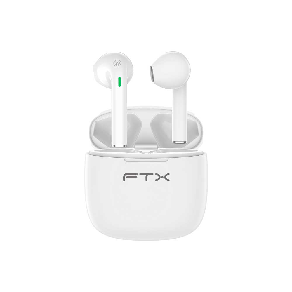 fastrax_124546_6a615c28a3c8f.jpg AURICULAR CON MICROFONO FTX E26P-WH BT/MIC/TWS/TOUCH/IPX6 BLANCO - Imagen 1