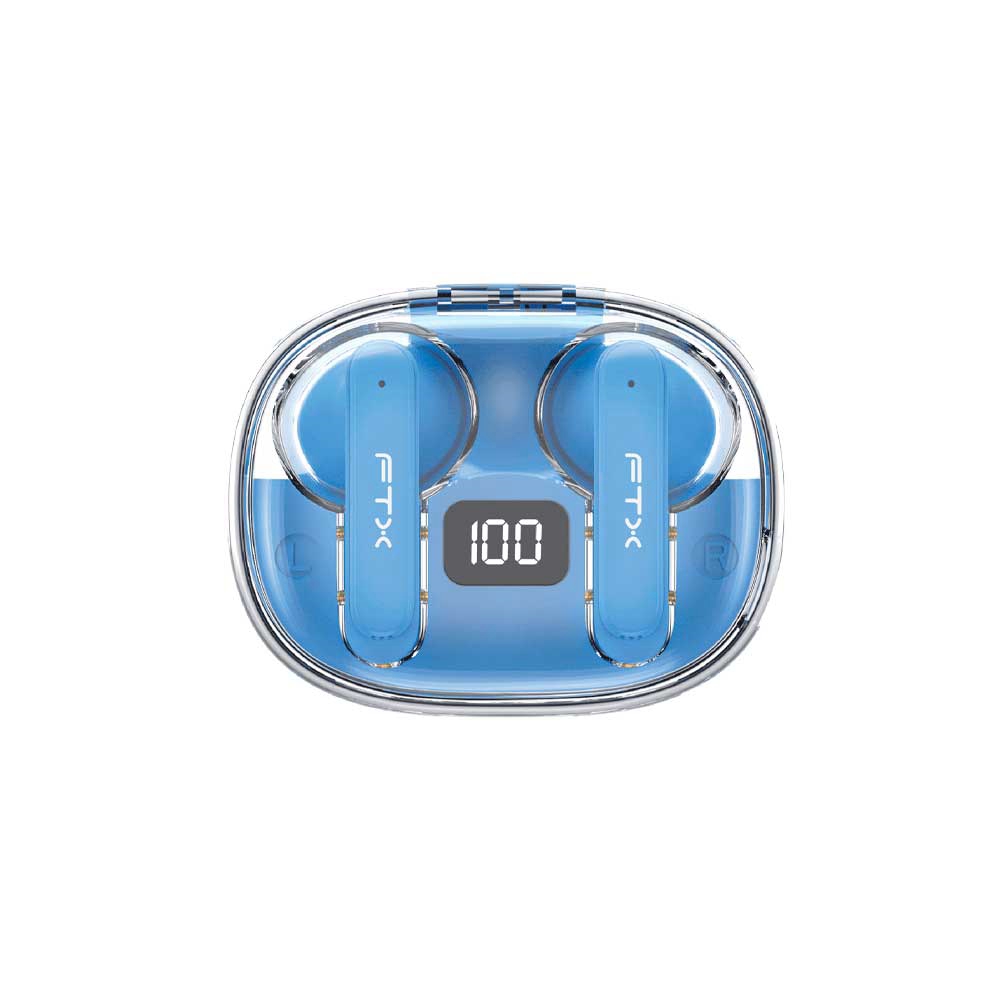fastrax_124638_6a615c377b03b.jpg AURICULAR CON MICROFONO FTX E80-BL BT/MIC/ENC/TOUCH/IPX6 AZUL - Imagen 1