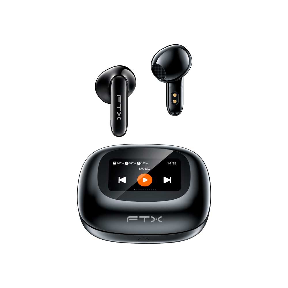 fastrax_124706_6a615c42d23d2.jpg AURICULAR CON MICROFONO FTX E97L-BK BT/MIC/TOUCH/IPX6 NEGRO C/PANT LED - Imagen 1