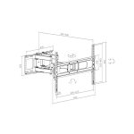SOPORTE P/TV FTX FTX80-466A 37" A 86" 60KG ART/INC5°/GIRO60°/NEGRO - Imagen 3